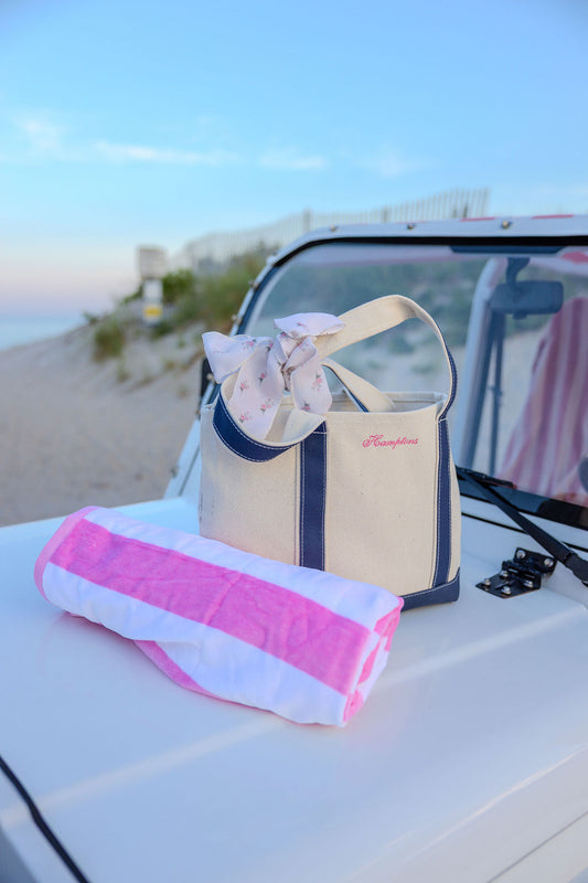 Hamptons Embroidered SHOPYDS EXCLUSIVE Coquette Bow BoatTote Bag