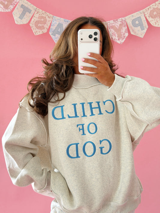 Child Of God Mockneck Grey