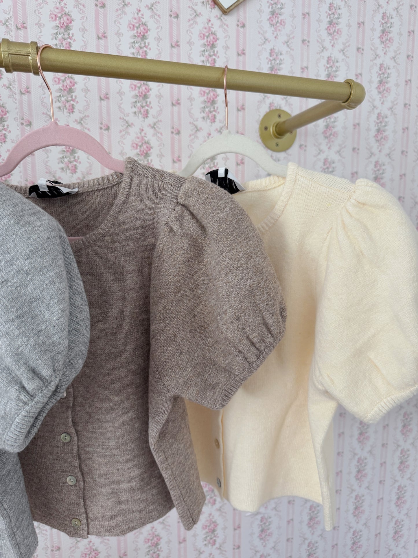 Darling Puff Cardigan Sweater ( mocha & crème now open for pre-order)