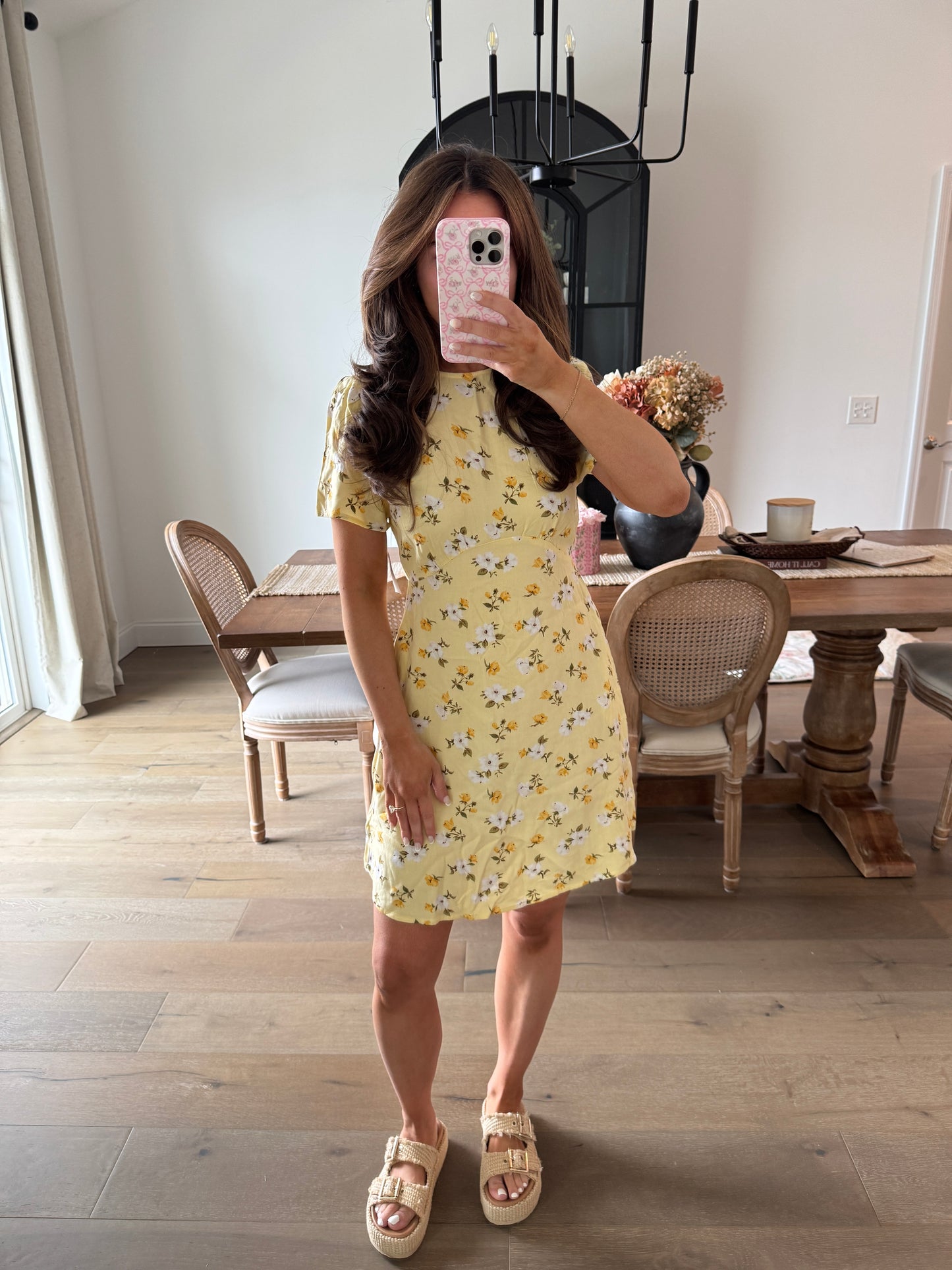 Vintage floral xs mini dress