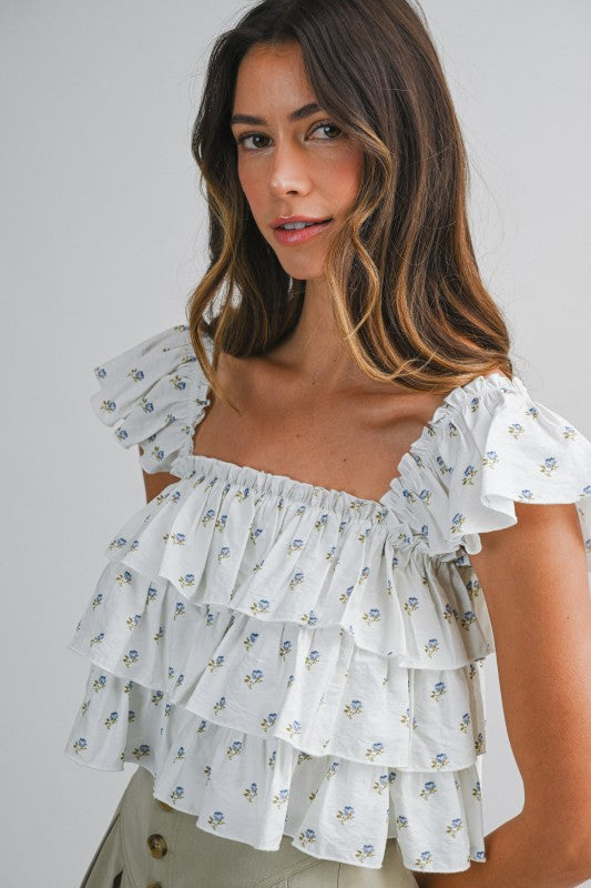 Sweet Bloom Top (White)