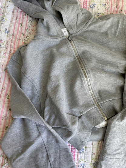 ALO HOODIE AND BRA SET SIZE MEDIUM