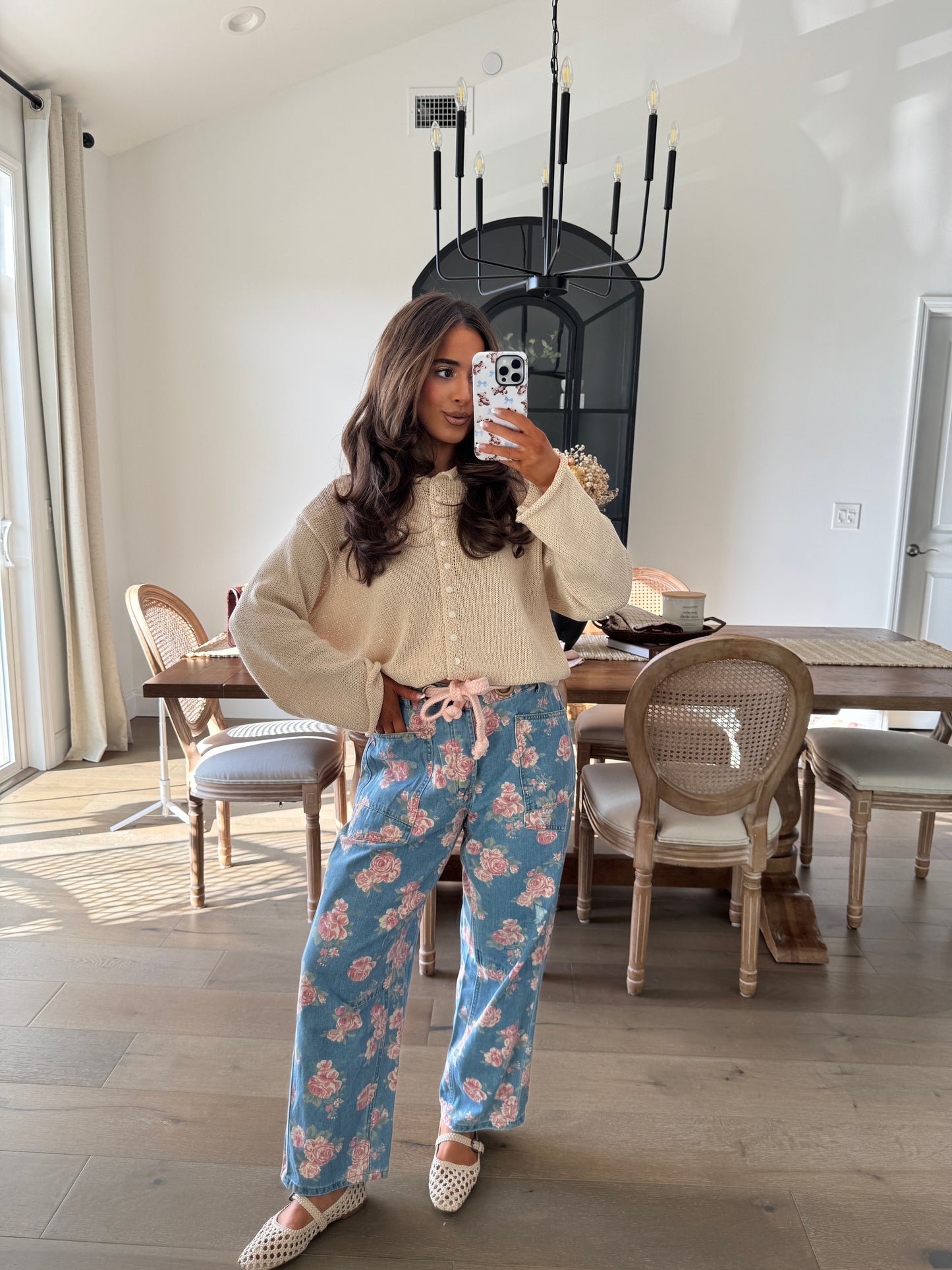 Blush Rose Barrel Jeans