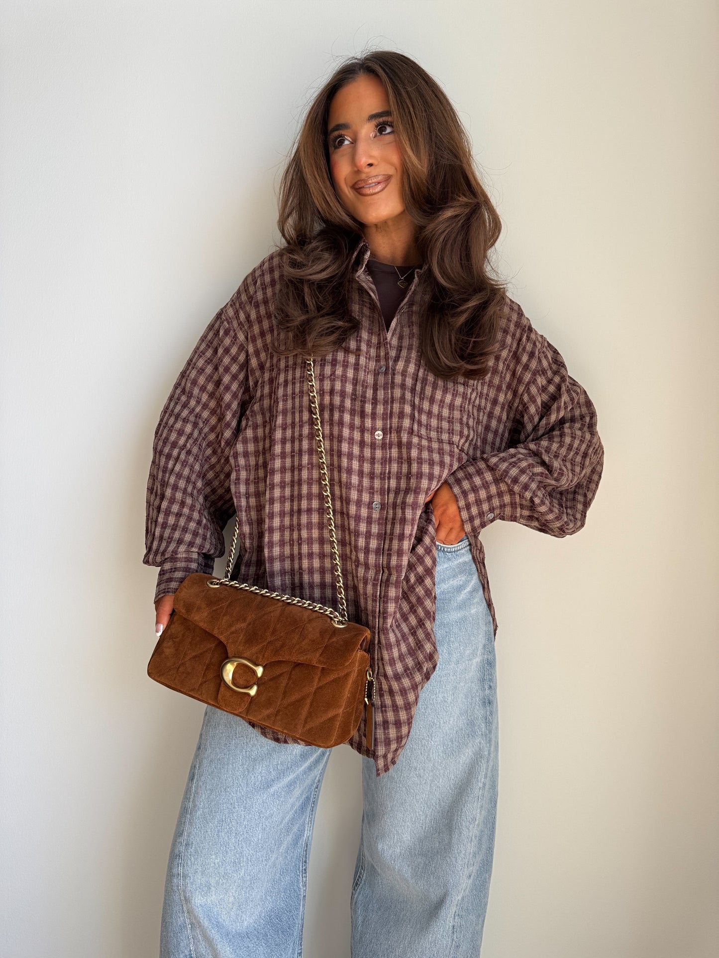 Falling Leaves Oversized Flannel (maple)
