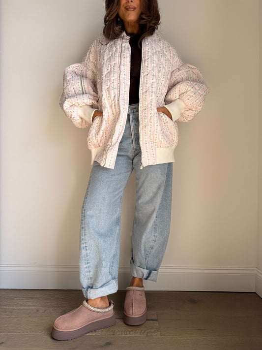 Shabby Chic Wildflower Quilted Jacket (pink)