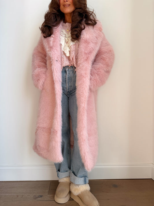Kiss 💋 & Tell Faux Fur Jacket Pink PARIS EXCLUSIVE RESTOCK