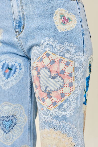 Berry Sweet Patch Jeans RESTOCK