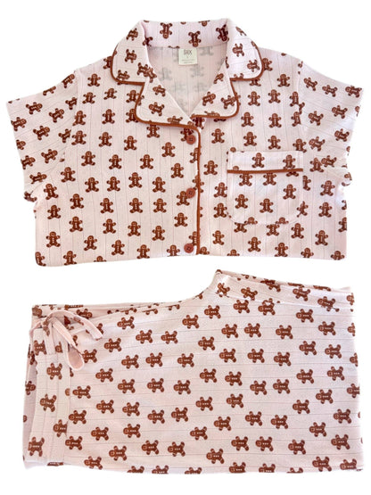 Gingerbread Lane Pink Pj Set