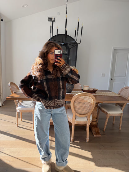 The Ski Lodge Zip Knit Sweater RESTOCK 1-2 week