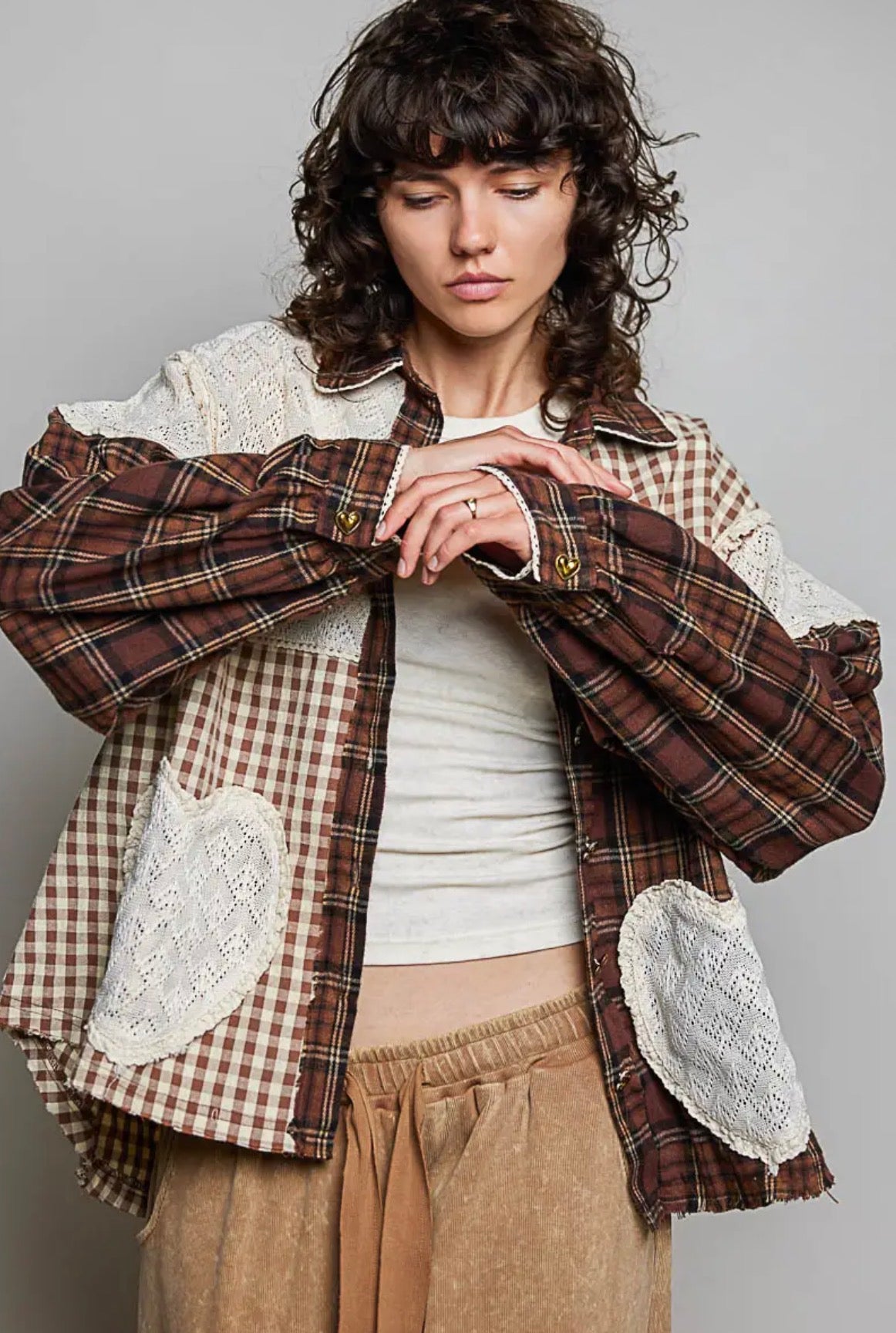 Seaside Hearts Jacket Brown