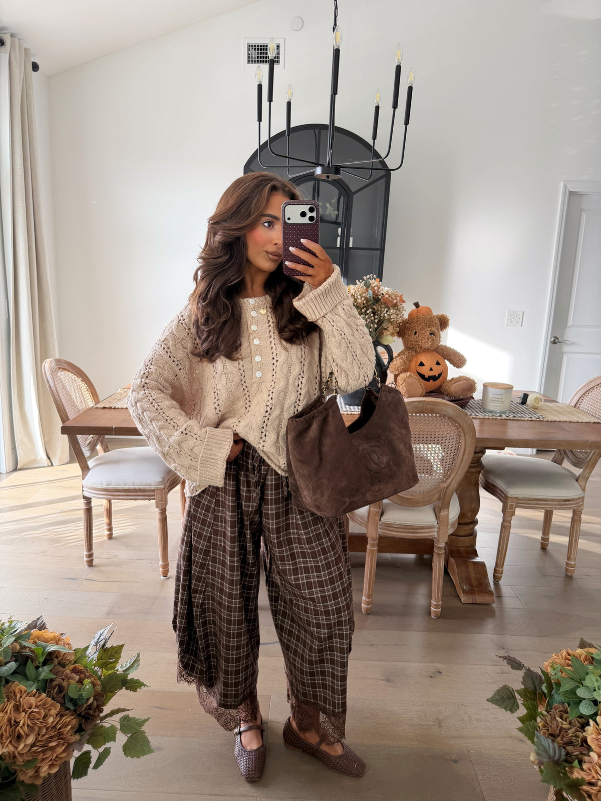 Cinnamon Patchwork Barrel Bloomer Pants