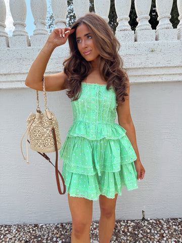 Tropical Tea Party Ruffled Skirt Set