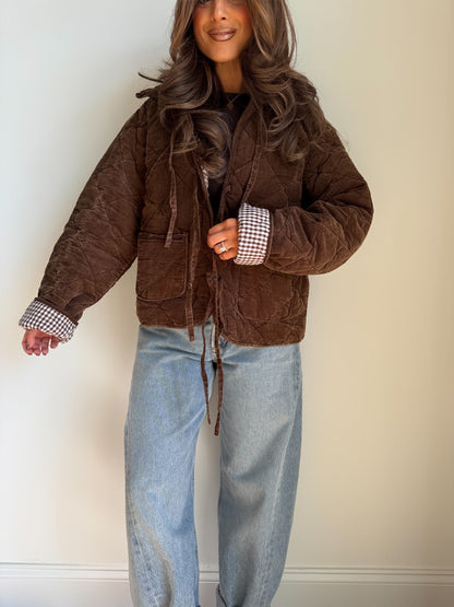 Cocoa Puff Gingham Jacket