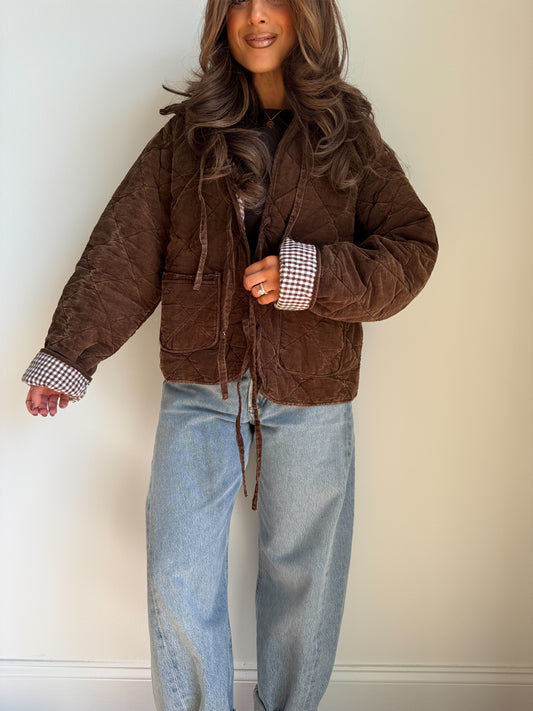 Cocoa Puff Gingham Jacket
