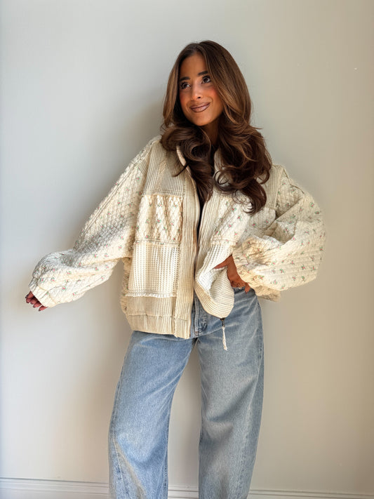Oat Vintage Cottage Cozy Knit Cardigan ships October 9th