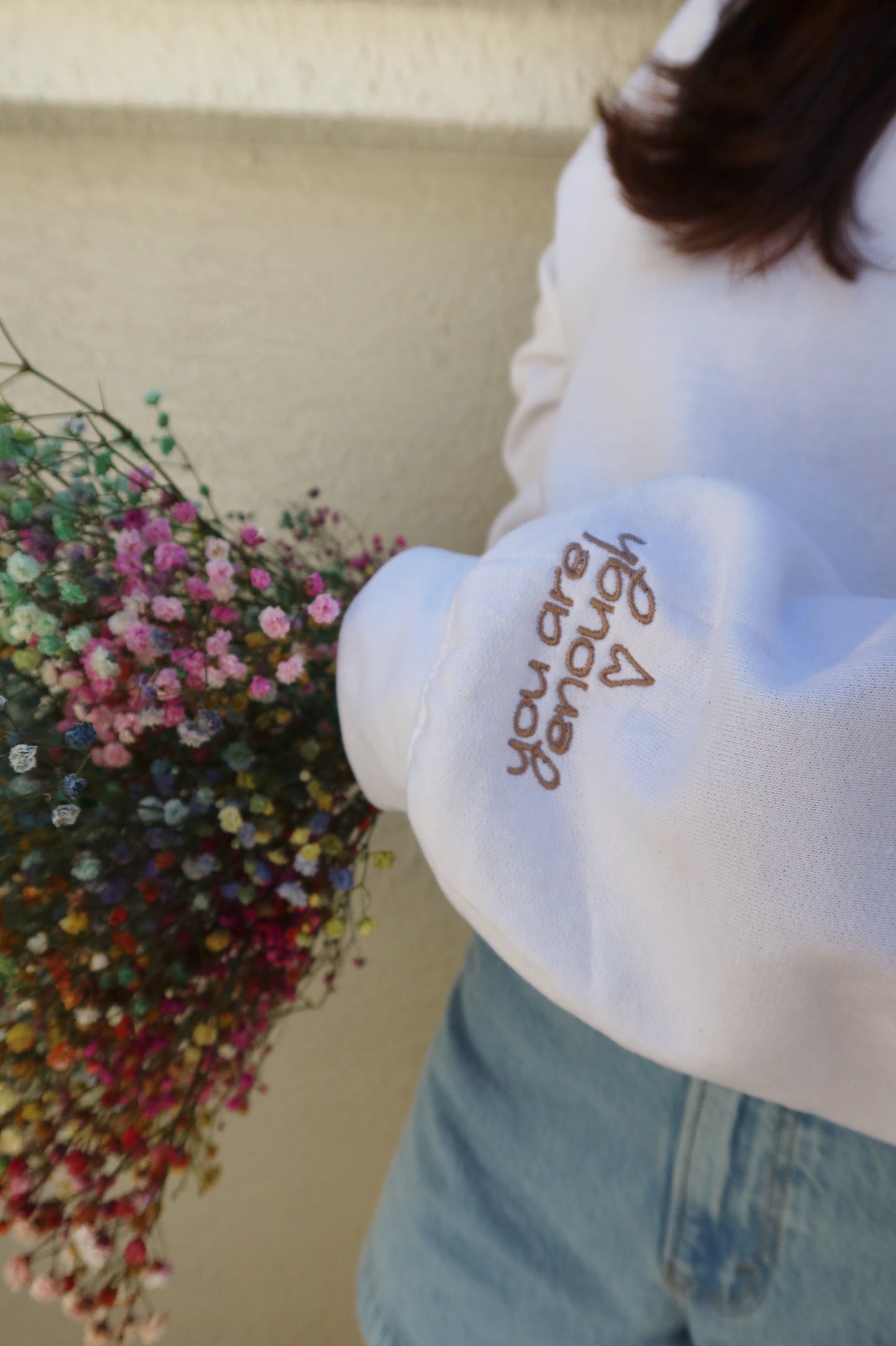 You Are Enough Embroidered Crew