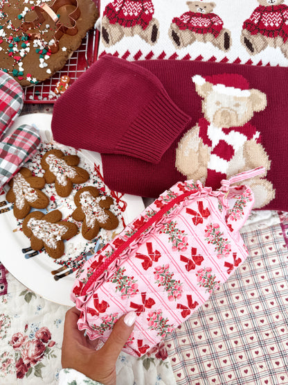 Quilted Cosmetic Pouch-Oh So Merry