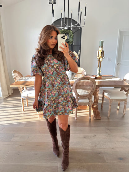 Charmé Belle Floral Jacquard Dress