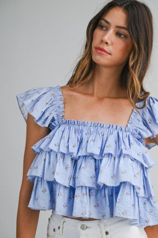 Sweet Bloom Top (Blue)
