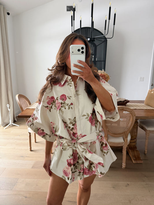 Raspberry Garden Romper