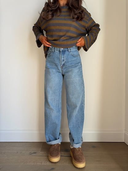 Willowmore Knit Top (Olive Charcoal)