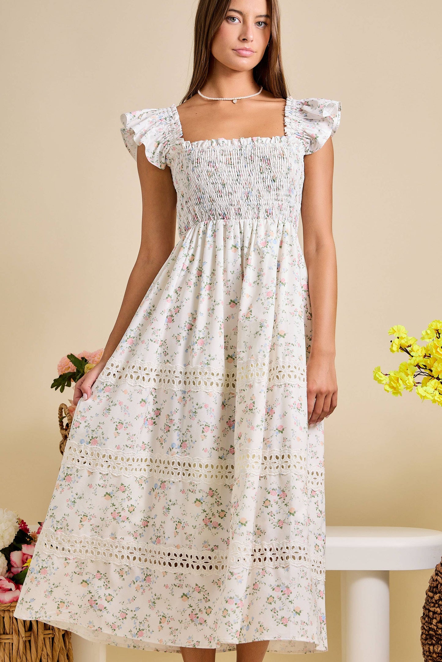 Sunday Best Midi Floral Dress (can’t restock)