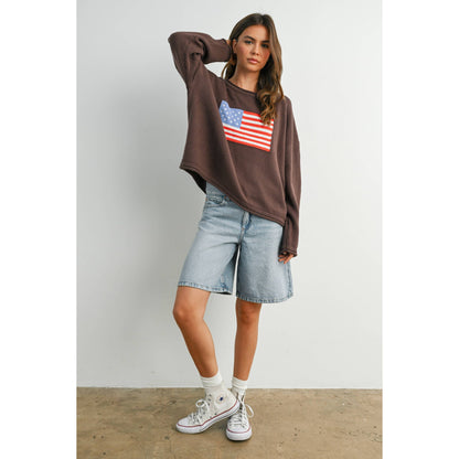 Hamptons Heritage Cocoa Flag Sweater