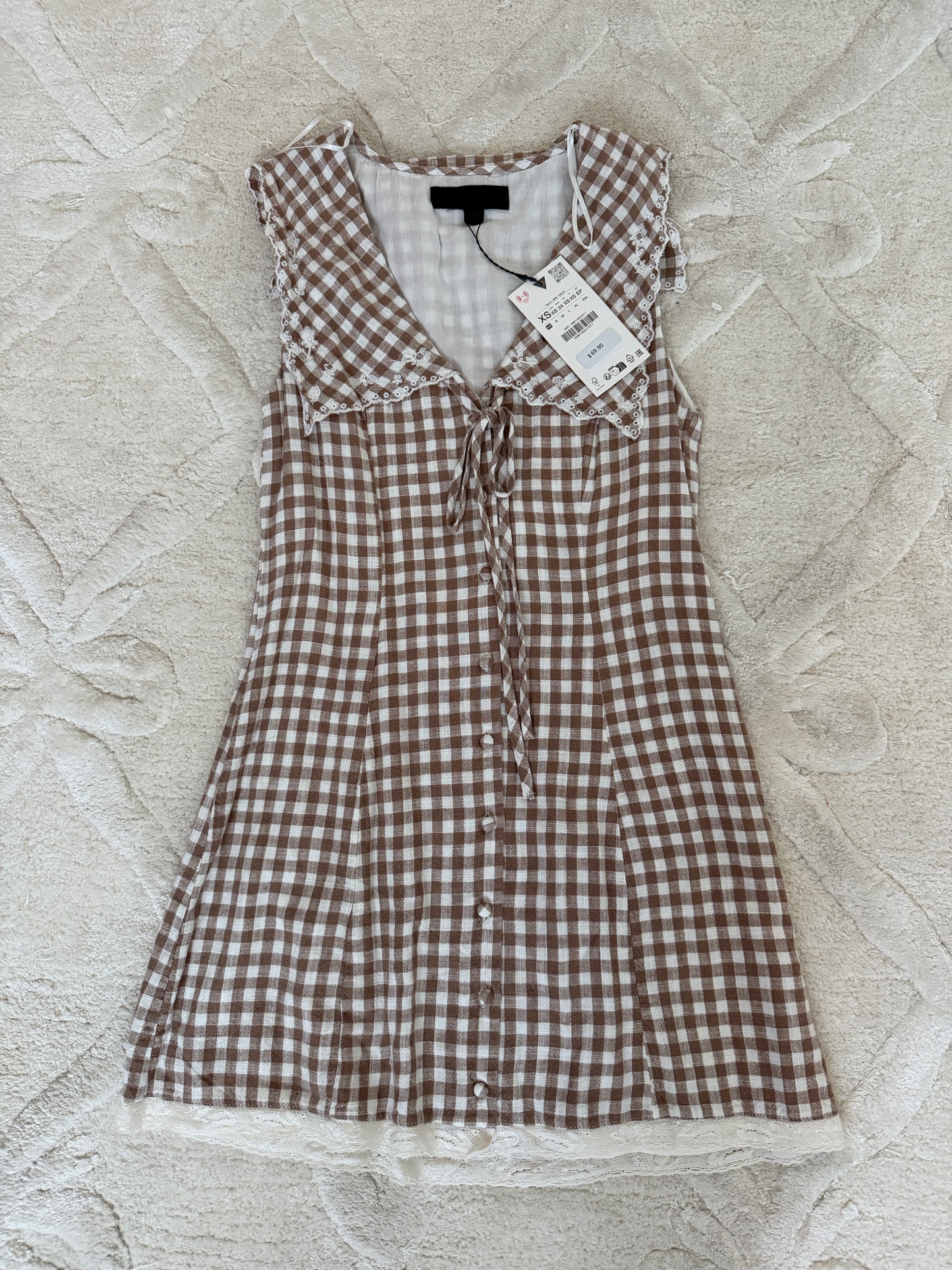 Gingham  dress XS
