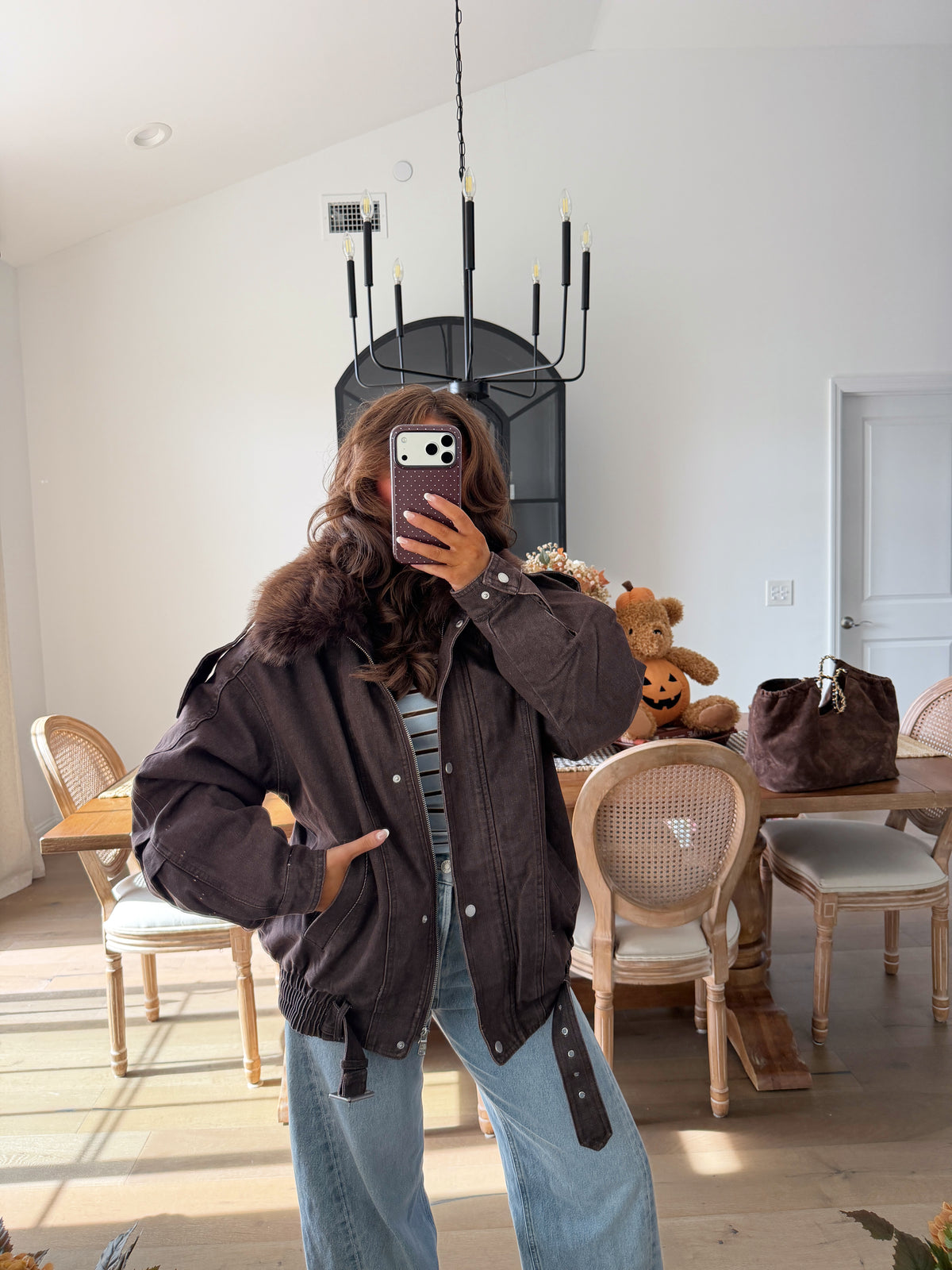Cocoa Days Faux Fur Denim Jacket can’t restock