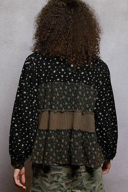 The Willow Balloon Sleeve Top (chocolate)