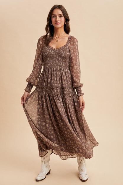 Mocha Teacup Midi Dress