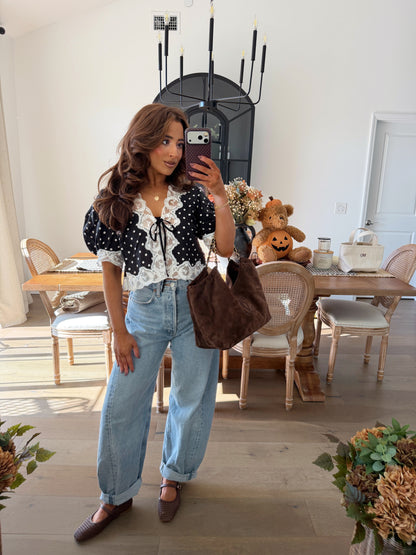 Minnie Oreo & Lace Dot Top - cant get more