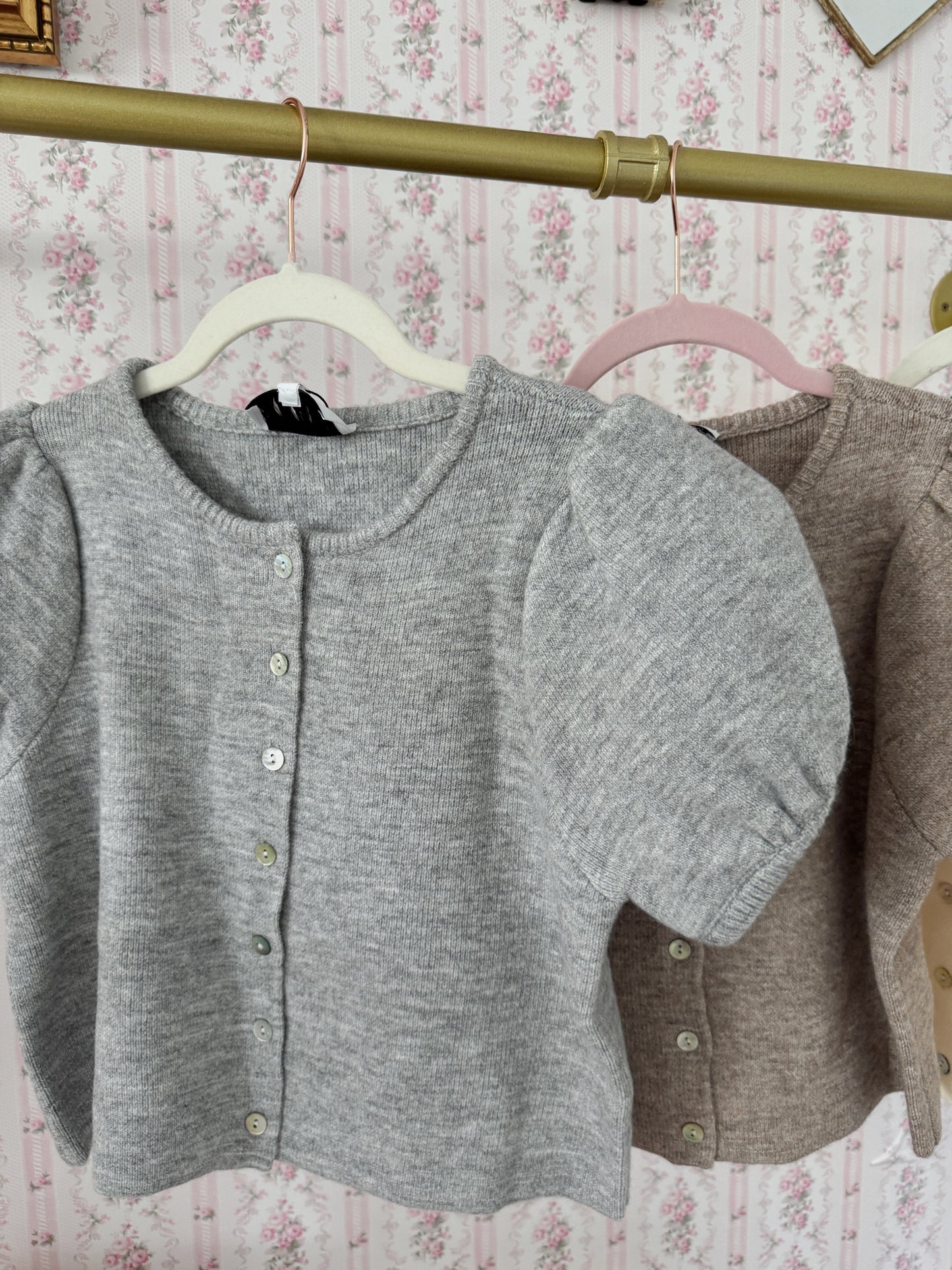 Darling Puff Cardigan Sweater ( mocha & crème now open for pre-order)
