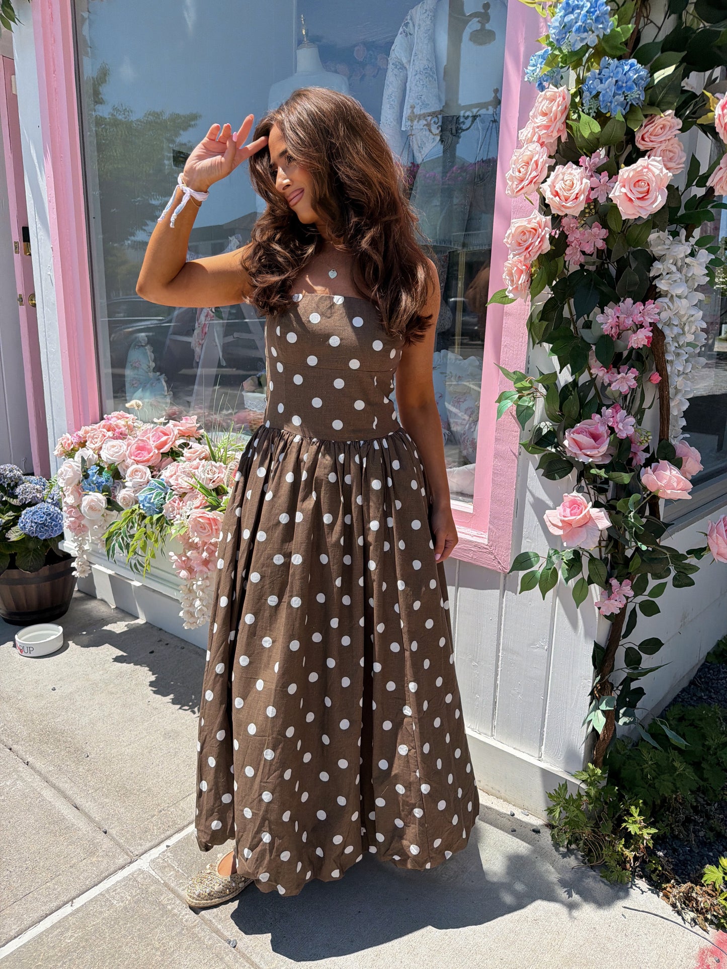Ivory Tide Maxi Dress (Mocha)