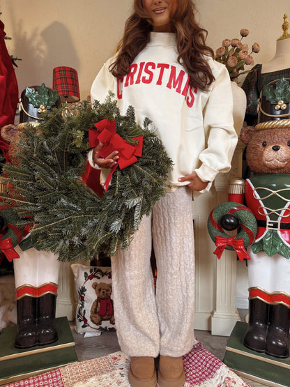 Christmas Printed Reversible Mockneck Sweatshirt