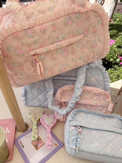 Cotton Candy Vintage Sorbet Floral Bag (Sky Blue) Restock