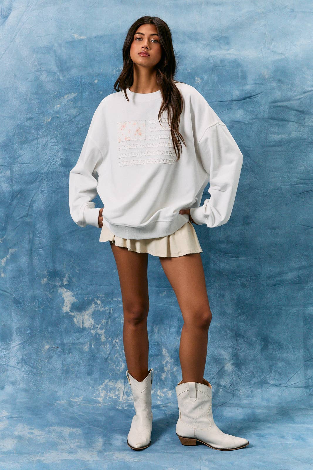 Shabby Chic Flag Sweater