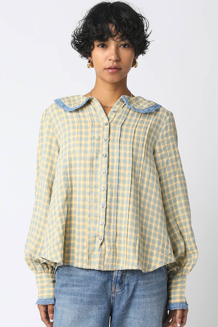 Alexis Plaid Blouse