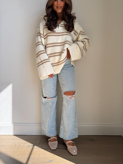 Caramel Cloud Sweater Knit (Crème)