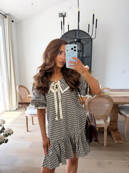 At The Orchard Gingham Mini Dress