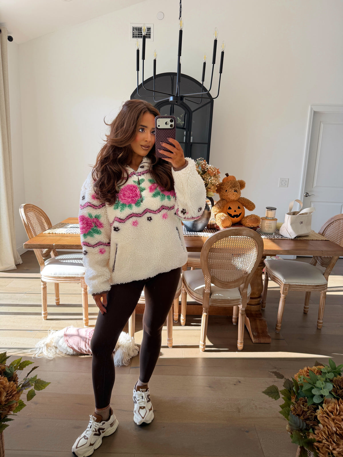 Roses & Hot Cocoa Sherpa Pullover RESTOCK