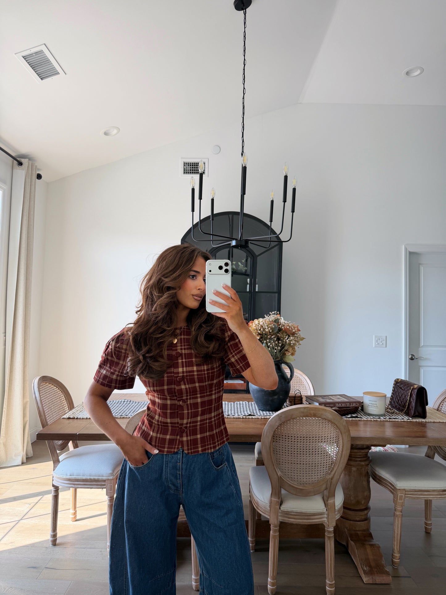 Harvest Road Vintage Plaid Top