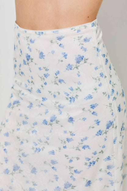 LIBERTY LACE PRINTED FLORAL MIDI SKIRT