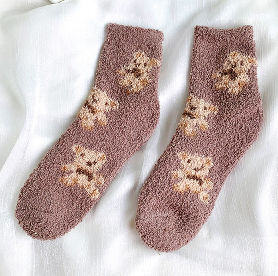 Teddy Cozy Fuzzy Socks