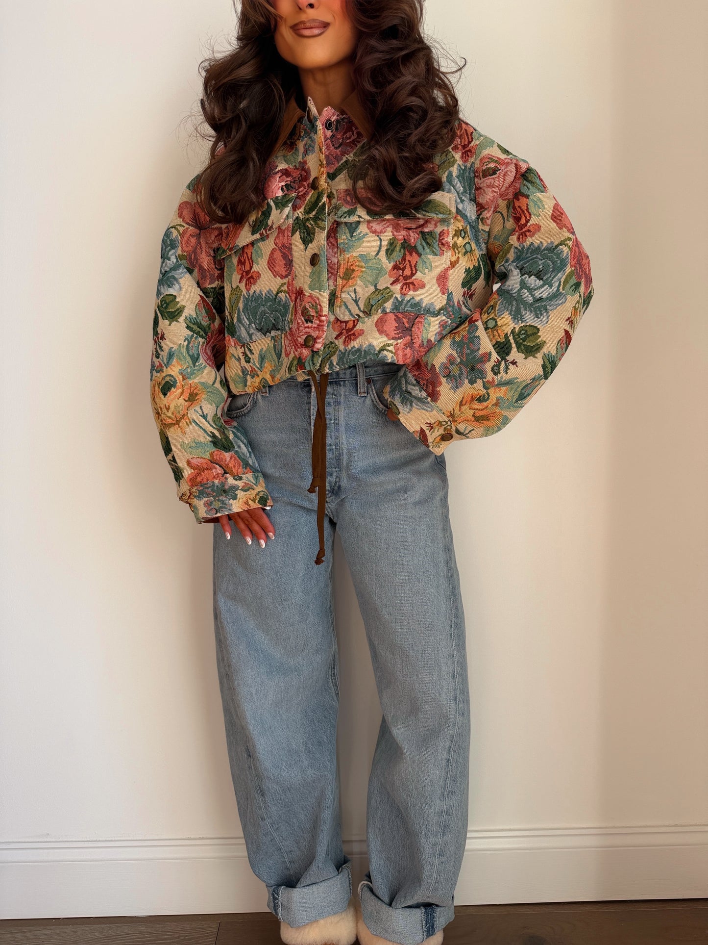 Once Upon A December Floral Jacket