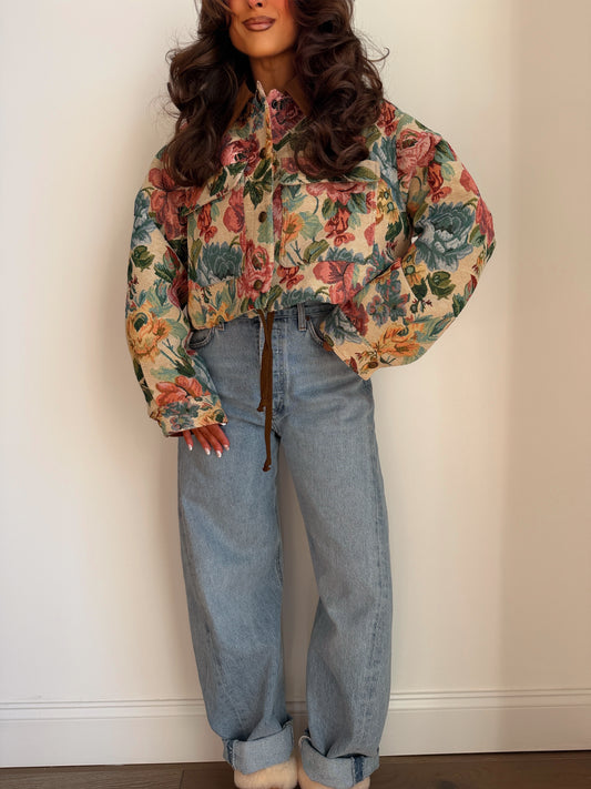 Once Upon A December Floral Jacket