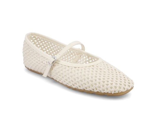 Meghan Mesh Flats (Cream)