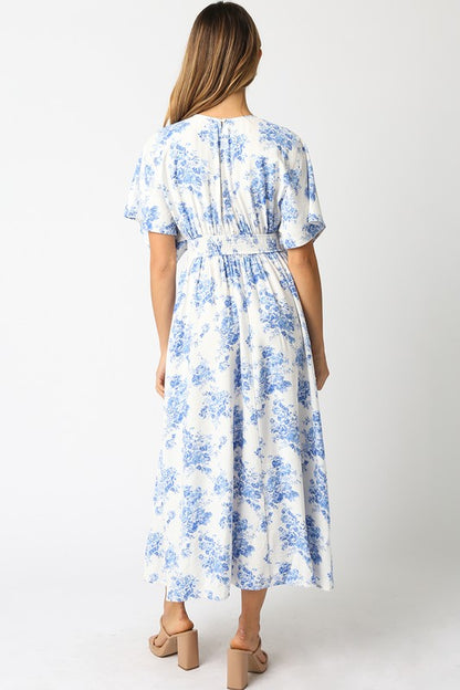 Capri Blue Floral Maxi🍋