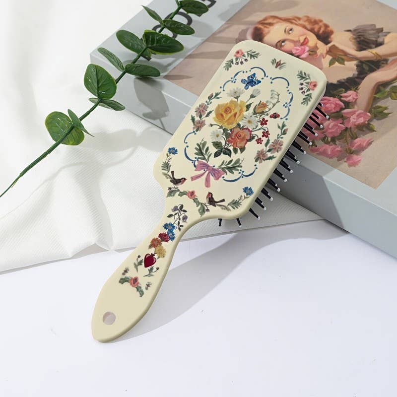 Vintage Rose LARGE DETANGLE PADDLE HAIR BRUSH