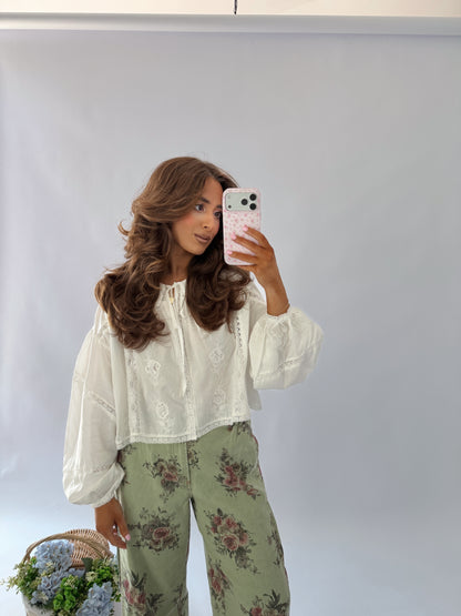 Dainty Darlin’ Lace Eyelet Top